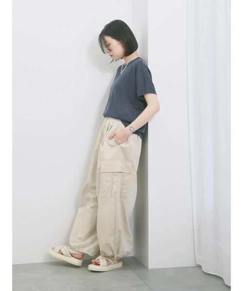 Samansa Mos2 blue（サマンサモスモスブルー）の「◎ナイロンカーゴパンツ（その他パンツ・レディース・ライトベージュ/カーキ/ブラック・F）」の13枚目の写真