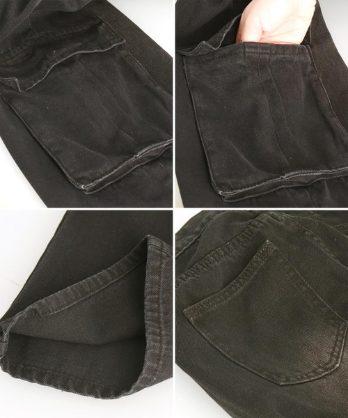 ANAP（アナップ）の「ウエストレイヤードデザインカーゴデニムパンツ（デニムパンツ・レディース・カーキ/ブラック・FREE）」の21枚目の写真