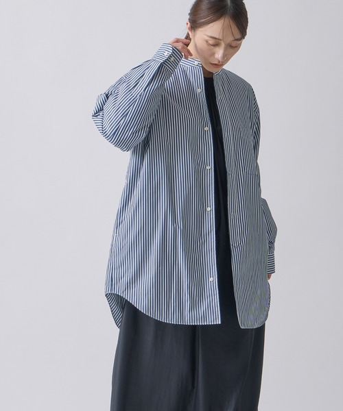 miffew(ミフュー)の「「miffew/ ミフュー」LONG DOWN SHIRTS(ダウンジャケット/コート・レディース・ブルー/ネイビー/チェック・2/1/3)」の1枚目の写真