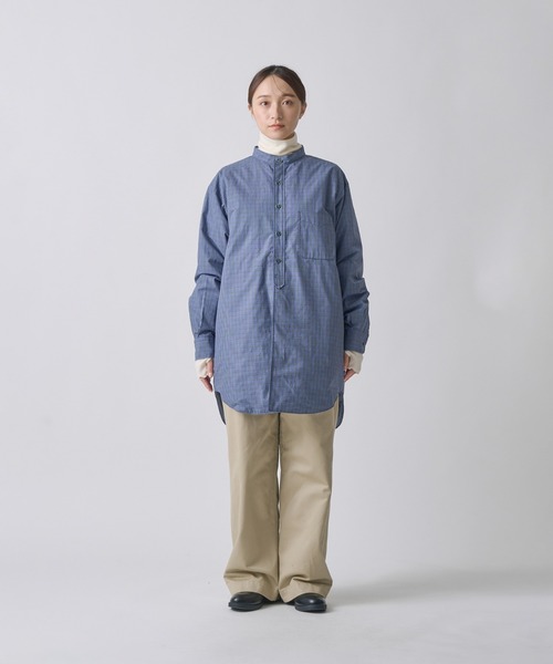 miffew(ミフュー)の「「miffew/ ミフュー」LONG DOWN SHIRTS(ダウンジャケット/コート・レディース・ブルー/ネイビー/チェック・2/1/3)」の14枚目の写真
