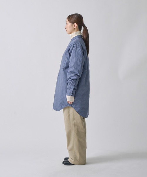 miffew(ミフュー)の「「miffew/ ミフュー」LONG DOWN SHIRTS(ダウンジャケット/コート・レディース・ブルー/ネイビー/チェック・2/1/3)」の15枚目の写真