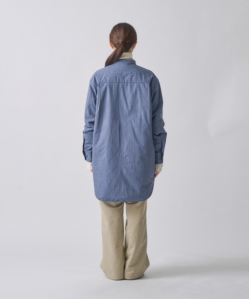 miffew(ミフュー)の「「miffew/ ミフュー」LONG DOWN SHIRTS(ダウンジャケット/コート・レディース・ブルー/ネイビー/チェック・2/1/3)」の16枚目の写真
