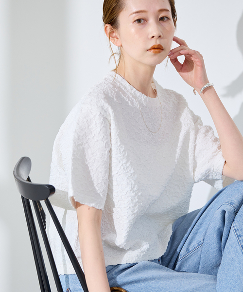 WEB限定追加》シャーリングハーフスリーブTシャツ（Tシャツ