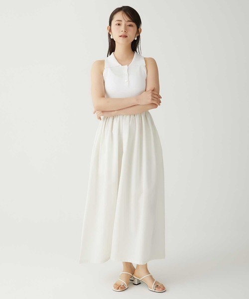 セール】【Luan】POLO DOCKING DRESS/ポロ襟ドッキング