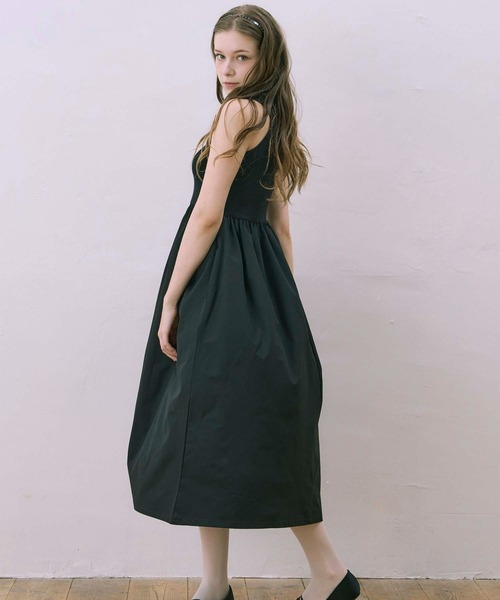 セール】【Luan】POLO DOCKING DRESS/ポロ襟ドッキング