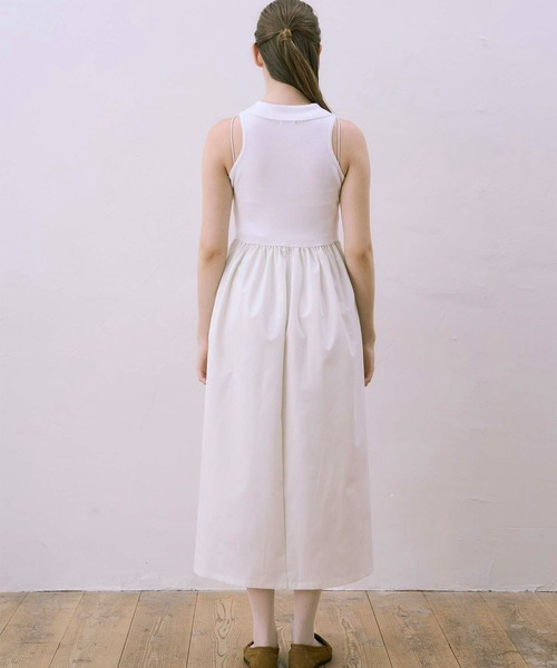 Luan（ルアン）の「【Luan】POLO DOCKING DRESS/ポロ襟ドッキングワンピース（ワンピース・レディース・ブラック/ホワイト・0/1）」の11枚目の写真