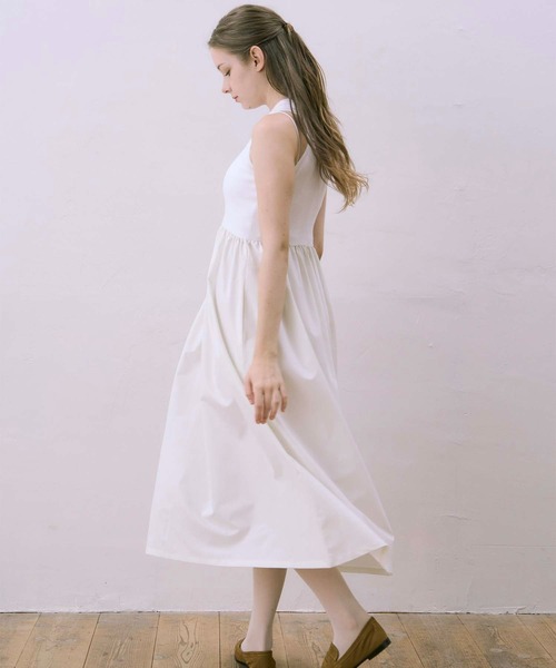 Luan（ルアン）の「【Luan】POLO DOCKING DRESS/ポロ襟ドッキングワンピース（ワンピース・レディース・ブラック/ホワイト・0/1）」の7枚目の写真
