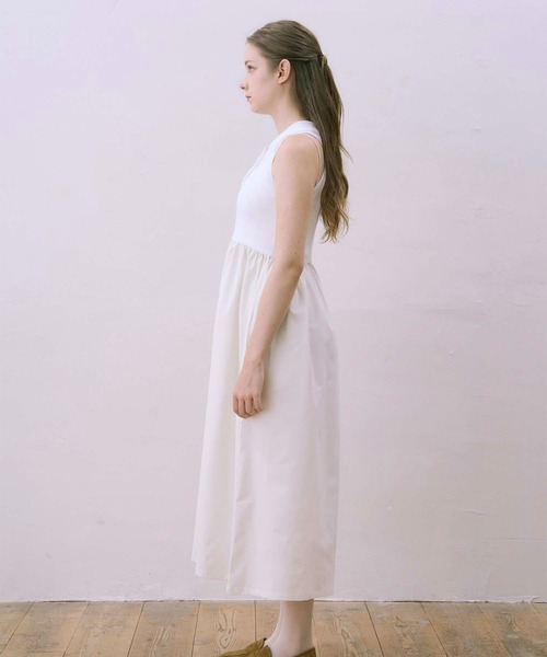 Luan（ルアン）の「【Luan】POLO DOCKING DRESS/ポロ襟ドッキングワンピース（ワンピース・レディース・ブラック/ホワイト・0/1）」の10枚目の写真