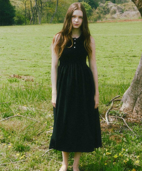 Luan（ルアン）の「【Luan】POLO DOCKING DRESS/ポロ襟ドッキングワンピース（ワンピース・レディース・ブラック/ホワイト・0/1）」の20枚目の写真