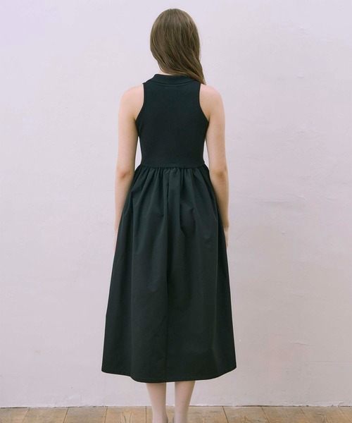 セール】【Luan】POLO DOCKING DRESS/ポロ襟ドッキング