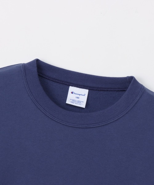 Champion（チャンピオン）の「【Champion/チャンピオン】キッズ ベーシック クルーネックスウェットシャツ（スウェット・キッズ・ブルー系その他/ブラック系その他/アイボリー系/ライトブラウン・120/130/140/150/100/110/160）」の15枚目の写真