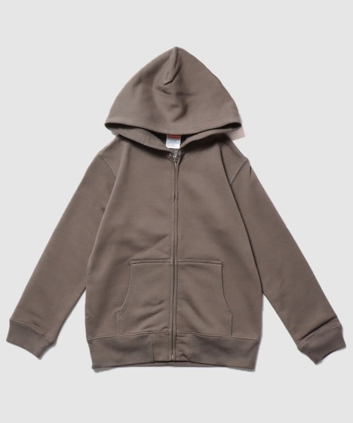 United Athle(ユナイテッドアスレ)の「10.0oz スウェット 裏毛フルジップパーカー フーディー(Tシャツ/カットソー・キッズ・チャコール/パープル/ダークブラウン/グレー/オリーブ/ロイヤルブルー/ベージュ・110/130/150)」の3枚目の写真