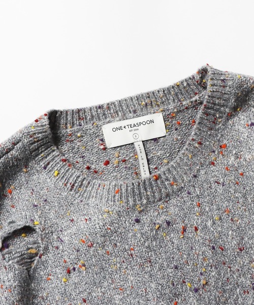 One Tea spoon（ワンティースプーン）の「ONE TEASPOON/ワンティースプーン FISHERMAN SWEATER セーター クラッシュ（ニット/セーター・レディース・グレー・S）」の6枚目の写真