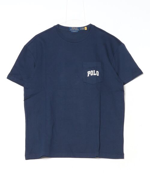 Tシャツ・カットソー Ralph Lauren FW25 FOOTBALL TEE (710971829 001) コットンブレンド ジャージー クルーネック Tシャツ （Tシャツ