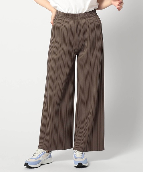 Grand PARK（グランドパーク）の「裏起毛 BOXプリーツパンツ（その他パンツ・レディース・チャコールグレー/ブラック/ベージュ/ブラウン・LARGE/MEDIUM）」の4枚目の写真