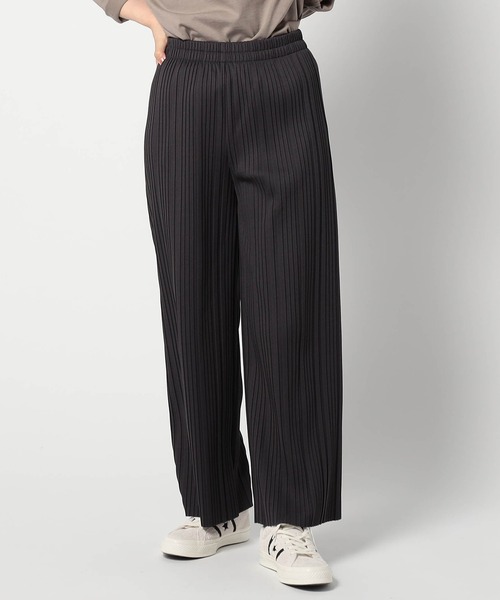 Grand PARK（グランドパーク）の「裏起毛 BOXプリーツパンツ（その他パンツ・レディース・チャコールグレー/ブラック/ベージュ/ブラウン・LARGE/MEDIUM）」の3枚目の写真