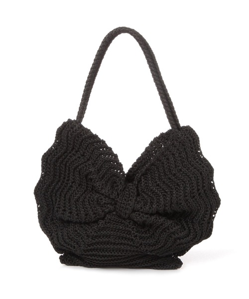 Elura（エルーラ）の「クロッシェリボントート/286760（トートバッグ・レディース・アイボリー/ブラック/ブラウン・ONE SIZE）」の5枚目の写真