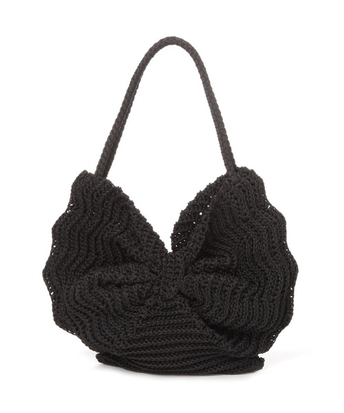 Elura（エルーラ）の「クロッシェリボントート/286760（トートバッグ・レディース・アイボリー/ブラック/ブラウン・ONE SIZE）」の7枚目の写真