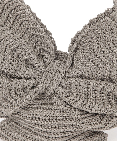 Elura（エルーラ）の「クロッシェリボントート/286760（トートバッグ・レディース・アイボリー/ブラック/ブラウン・ONE SIZE）」の13枚目の写真