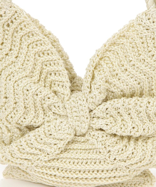 Elura（エルーラ）の「クロッシェリボントート/286760（トートバッグ・レディース・アイボリー/ブラック/ブラウン・ONE SIZE）」の15枚目の写真