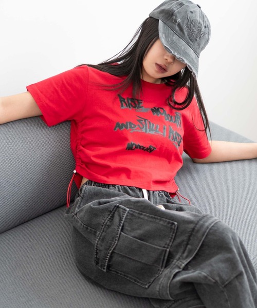 WEGO(ウィゴー)の「WEGO/グラフィックドロストショートT(Tシャツ/カットソー・レディース・その他4/その他7/その他6/その他5/その他3/その他2/その他1/その他8・FREE)」の1枚目の写真