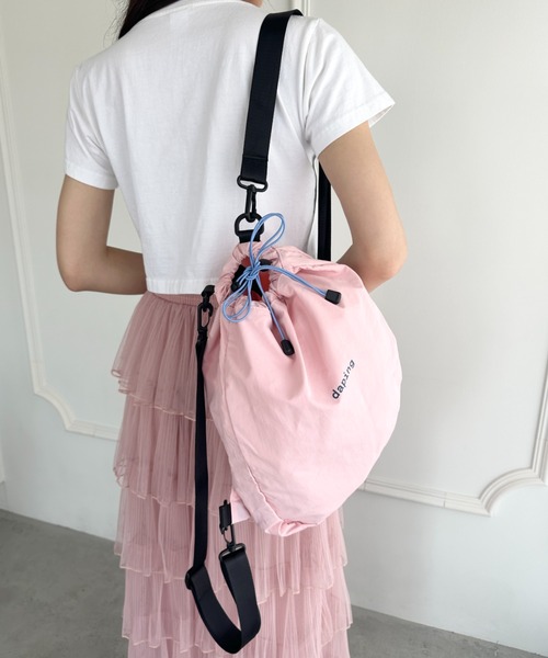 wears(ウェアーズ)の「配色 軽量 パステルカラーナップサック(バックパック/リュック・レディース・ピンク/グレー・FREE)」の19枚目の写真