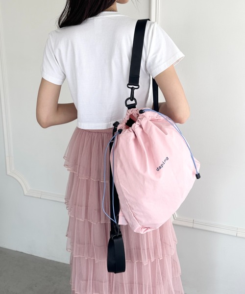 wears(ウェアーズ)の「配色 軽量 パステルカラーナップサック(バックパック/リュック・レディース・ピンク/グレー・FREE)」の17枚目の写真