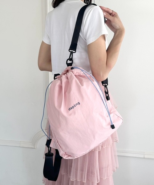 wears(ウェアーズ)の「配色 軽量 パステルカラーナップサック(バックパック/リュック・レディース・ピンク/グレー・FREE)」の18枚目の写真