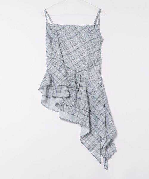 almo（アルモ）の「【LAMPOON】チェックイレヘムキャミワンピ（ワンピース・レディース・モカ/グレー・FREE）」の7枚目の写真