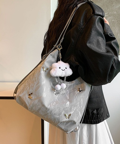 [IVE イソ着用] バタフライショルダーバッグ Medium アイボリー セール】バタフライモチーフ2WAYバッグ（ショルダーバッグ