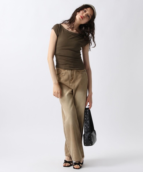 FOREVER 21（フォーエバー トゥエンティーワン）の「【2025SS】マルチＷAYボートネックTシャツ（Tシャツ/カットソー・レディース・ホワイト/カーキブラウン/ブラック・FREE）」の7枚目の写真