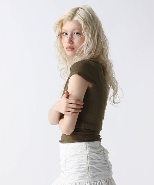 FOREVER 21（フォーエバー トゥエンティーワン）の「【2025SS】マルチＷAYボートネックTシャツ（Tシャツ/カットソー・レディース・ホワイト/カーキブラウン/ブラック・FREE）」の11枚目の写真