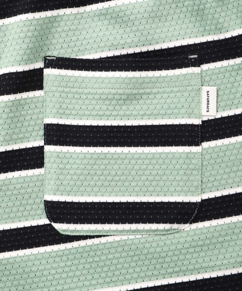 Saturdays NYC(サタデーズ ニューヨークシティ )の「Mesh Border Stripe Shorts(その他パンツ・メンズ・パープル/ライトグリーン・M/S/XL/L)」の17枚目の写真