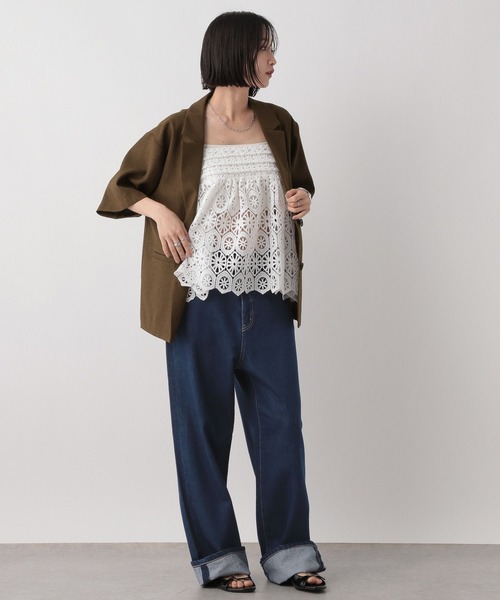 LOWRYS FARM(ローリーズファーム)の「ロールアップルーズデニム 499878(デニムパンツ・レディース・ブルー/ネイビー・MEDIUM/LARGE)」の5枚目の写真