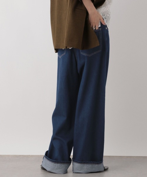 LOWRYS FARM(ローリーズファーム)の「ロールアップルーズデニム 499878(デニムパンツ・レディース・ブルー/ネイビー・MEDIUM/LARGE)」の8枚目の写真