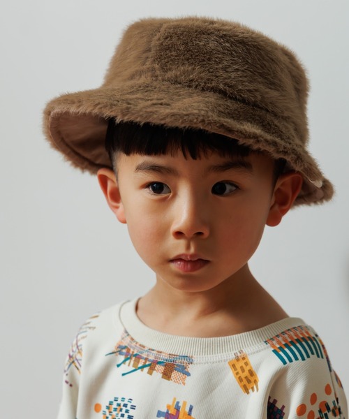 MAKE YOUR DAY（メイクユアデイ）の「リバーシブルバケットハット（ハット・キッズ・ブラウン/ベージュ/ブラック・54/52/50/56）」の2枚目の写真