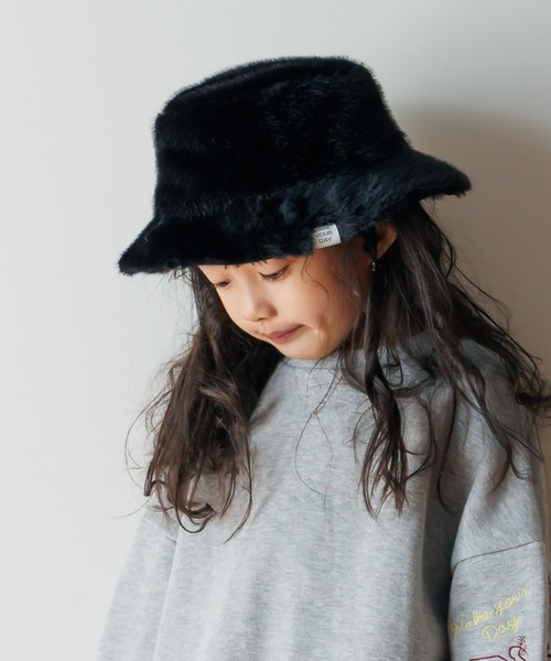 MAKE YOUR DAY（メイクユアデイ）の「リバーシブルバケットハット（ハット・キッズ・ブラウン/ベージュ/ブラック・54/52/50/56）」の9枚目の写真