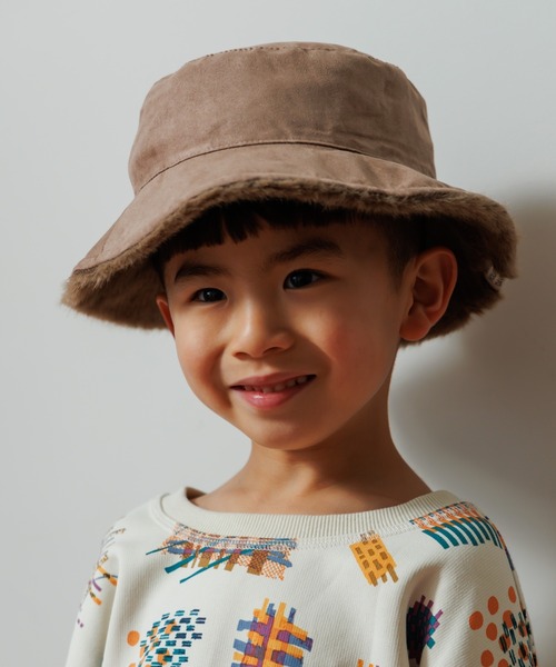 MAKE YOUR DAY（メイクユアデイ）の「リバーシブルバケットハット（ハット・キッズ・ブラウン/ベージュ/ブラック・54/52/50/56）」の12枚目の写真