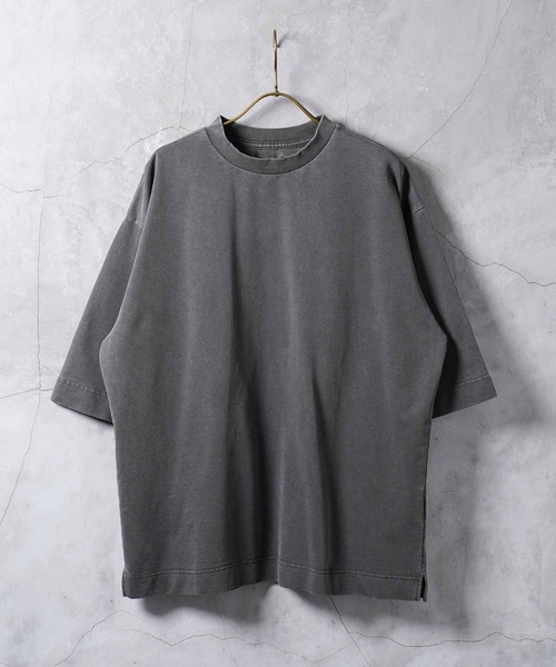 jiggys shop（ジギーズショップ）の「フェードピグメント ヴィンテージ加工 クルーネック 半袖 スウェットTシャツ（Tシャツ/カットソー・メンズ・ブラック系その他/パープル/グレー/ライトブルー/ライトピンク・X-LARGE/MEDIUM/LARGE）」の10枚目の写真