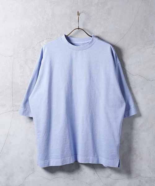 jiggys shop（ジギーズショップ）の「フェードピグメント ヴィンテージ加工 クルーネック 半袖 スウェットTシャツ（Tシャツ/カットソー・メンズ・ブラック系その他/パープル/グレー/ライトブルー/ライトピンク・X-LARGE/MEDIUM/LARGE）」の14枚目の写真