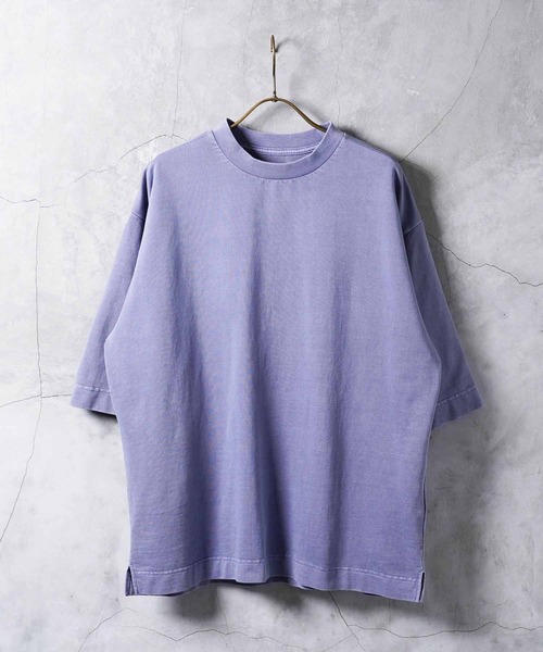 jiggys shop（ジギーズショップ）の「フェードピグメント ヴィンテージ加工 クルーネック 半袖 スウェットTシャツ（Tシャツ/カットソー・メンズ・ブラック系その他/パープル/グレー/ライトブルー/ライトピンク・X-LARGE/MEDIUM/LARGE）」の16枚目の写真