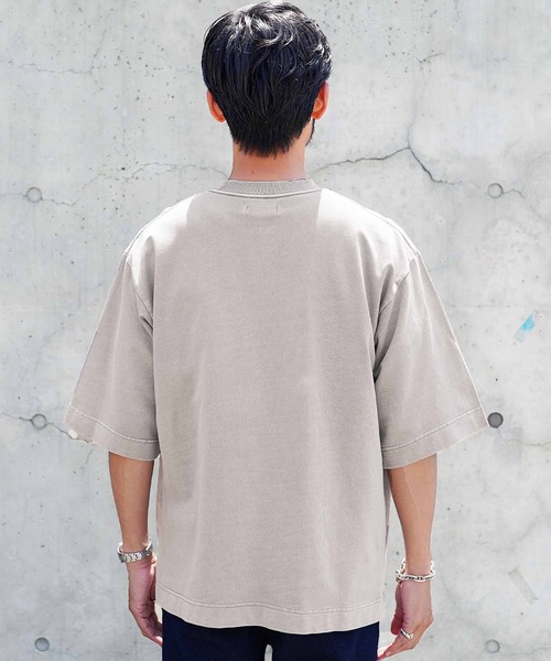 jiggys shop（ジギーズショップ）の「フェードピグメント ヴィンテージ加工 クルーネック 半袖 スウェットTシャツ（Tシャツ/カットソー・メンズ・ブラック系その他/パープル/グレー/ライトブルー/ライトピンク・X-LARGE/MEDIUM/LARGE）」の22枚目の写真