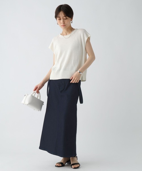 Elura（エルーラ）の「冷感サスペンダー付きデニムスカート＜低身長サイズあり＞/495591（デニムスカート・レディース・ブルー/ネイビー・FREE/FREE(S)）」の14枚目の写真