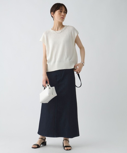 Elura（エルーラ）の「冷感サスペンダー付きデニムスカート＜低身長サイズあり＞/495591（デニムスカート・レディース・ブルー/ネイビー・FREE/FREE(S)）」の15枚目の写真