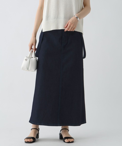 Elura（エルーラ）の「冷感サスペンダー付きデニムスカート＜低身長サイズあり＞/495591（デニムスカート・レディース・ブルー/ネイビー・FREE/FREE(S)）」の17枚目の写真