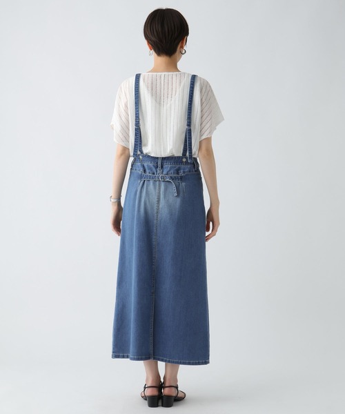 Elura（エルーラ）の「冷感サスペンダー付きデニムスカート＜低身長サイズあり＞/495591（デニムスカート・レディース・ブルー/ネイビー・FREE/FREE(S)）」の20枚目の写真