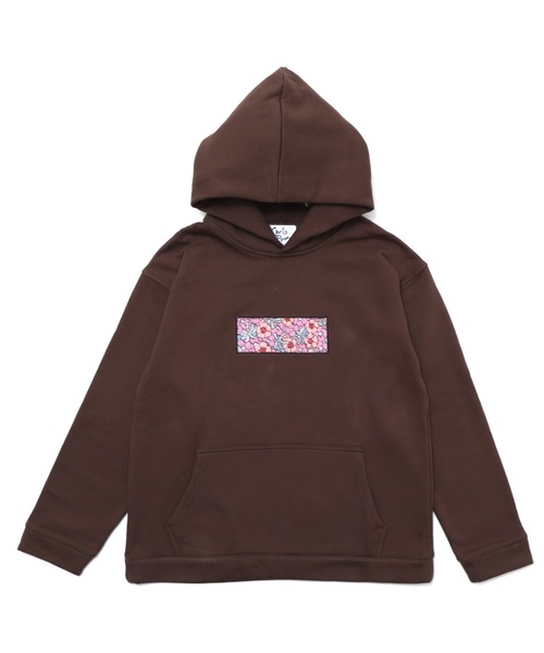 Chris Pyrate(クリスパイレート )の「CHRIS PYRATE TOKYO LIMITED EDITION EMBROIDERED BOX LOGO HOODIE(パーカー・メンズ・ブラウン系/ベージュ/パープル・XS/S/M/L)」の2枚目の写真
