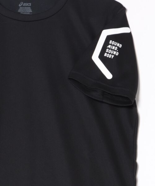 ASICS(アシックス)の「《ASICS》ドライ半袖シャツ(リサイクル素材)(Tシャツ/カットソー・メンズ・ネイビー/ホワイト/ブラック・L/S/M/XL)」の4枚目の写真