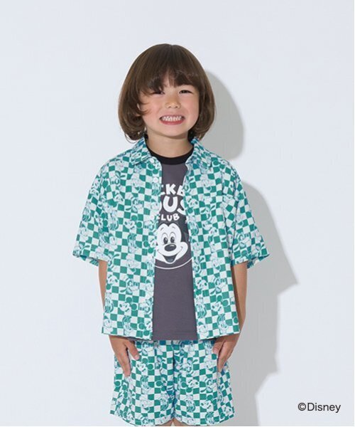 b・ROOM（ビールーム）の「【Disney】【セットアップ可】総柄シャツ（シャツ/ブラウス・キッズ・ブルーグリーン/ブラック/ベージュ系その他・110cm/140cm/150cm/130cm/120cm/100cm）」の3枚目の写真