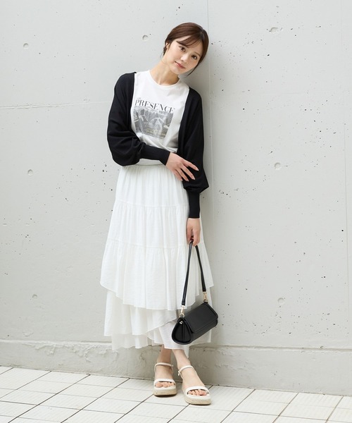 Andemiu（アンデミュウ）の「ティアードフレアスカート576745（スカート・レディース・ブラック/ホワイト・FREE）」の19枚目の写真